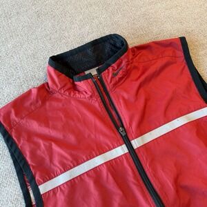Vintage Nike Vest Mens Medium  Red Windbreaker Unlined‎ Swoosh Mesh 90s